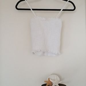 BRANDY MELVILLE WHITE CROP TOP